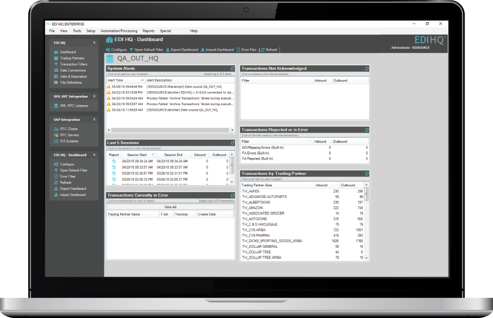 screenshot of 1 EDI Source